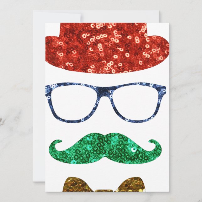 Weihnachts-Hipster Feiertagskarte (Vorderseite)