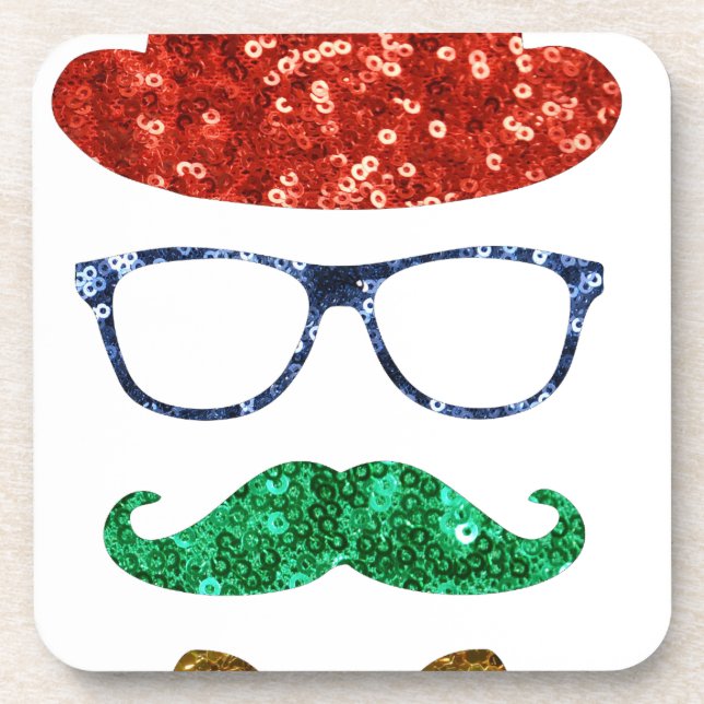 Weihnachts-Hipster Untersetzer (Vorderseite)