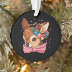 Weihnachts-Hirsch-Bogen Retro-Hirsch Vintage-Urlau Ornament