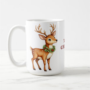 Weihnachts-Hirsch-Kranz-Tasse Kaffeetasse