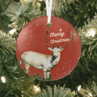Weihnachts Hirsch Ornament Aus Glas