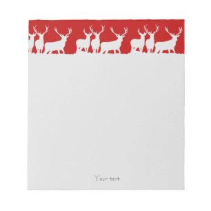 Weihnachts Hirsch Rentiere Feiertag einfach klassi Notizblock