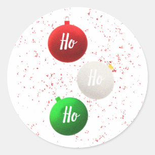 Weihnachts Ho Ho Ho Ornament Rundes Aufkleber