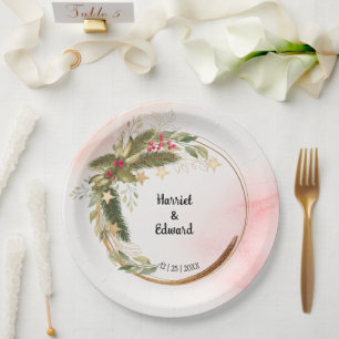 Weihnachts-Hochzeit Bridal Hochzeitspapier P Pappteller