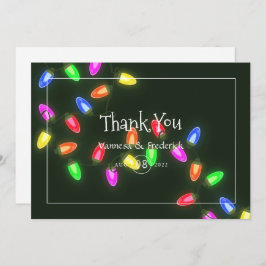 Weihnachts-Hochzeit Dankeschön-Karte Dankeskarte