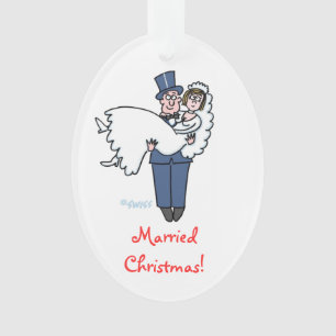 Weihnachts Hochzeit Neuvermählter Baum Ornament