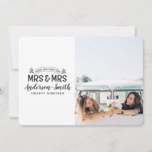 Weihnachts-Hochzeitsankündigung für Mrs & Mrs Feiertagskarte