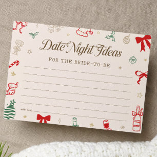 Weihnachts-Hochzeitsdusche-Date-Night-Ideen Karte
