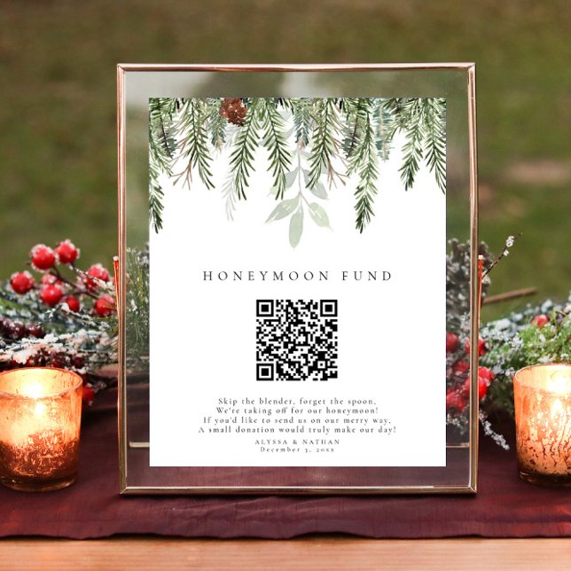 Weihnachts Hochzeitsfeiertag - QR-Code-Zeichen Poster (Von Creator hochgeladen)