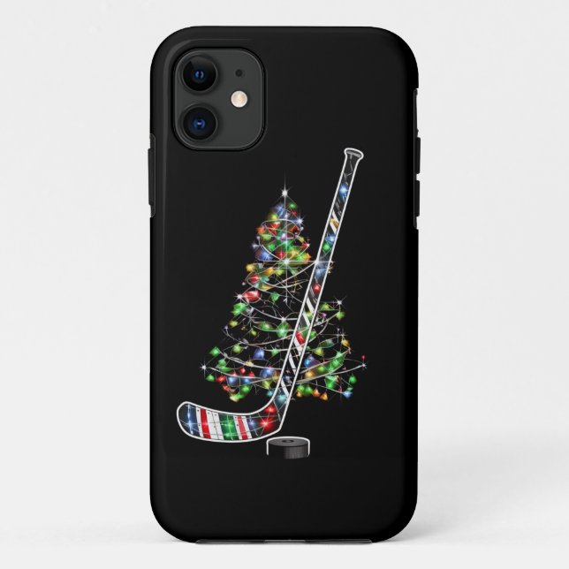 Weihnachts-Hockey-Sportball-Weihnachtsmannmütze Xm Case-Mate iPhone Hülle (Rückseite)