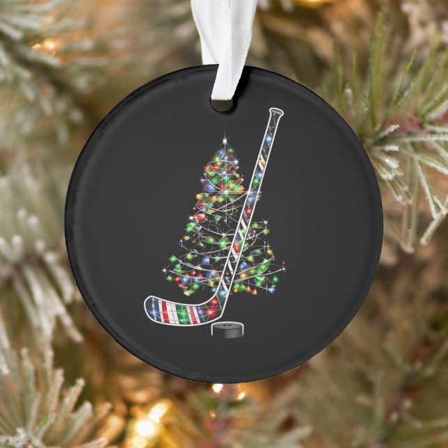 Weihnachts-Hockey-Sportball-Weihnachtsmannmütze Xm Ornament (Baum)