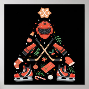 Weihnachts Hockey Tree Holiday Sport Lover Zurzeit Poster