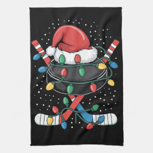 Weihnachts-Hockey-Xmas-Santa-Sportmütze Ball Geschirrtuch