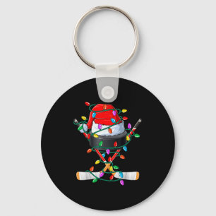 Weihnachts-Hockey Xmas Santa Srts Hut Ball Kinder Schlüsselanhänger