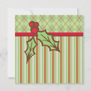 Weihnachts Holly Einladungen