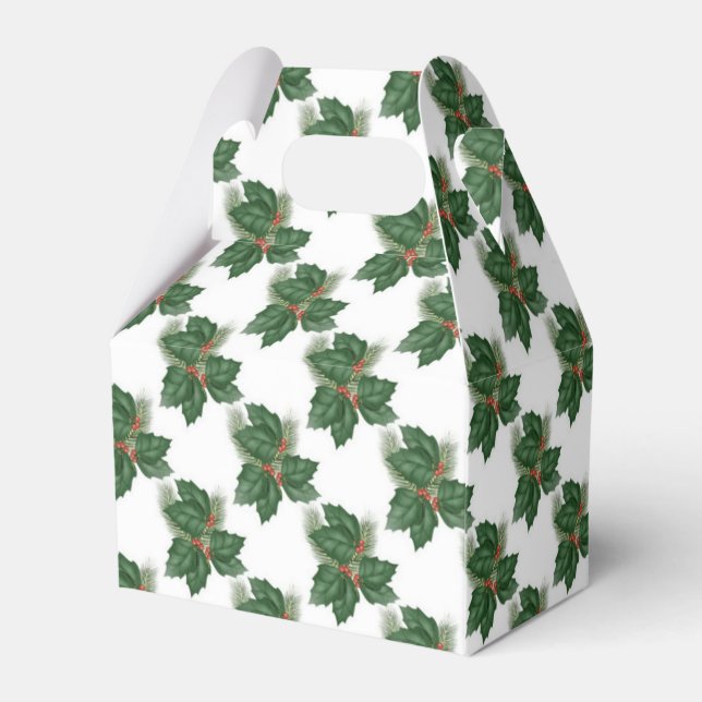 Weihnachts Holly Geschenkschachtel (Rückseite)