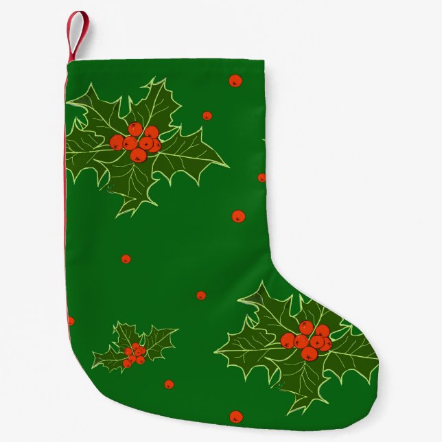 Weihnachts Holly Kleiner Weihnachtsstrumpf (Vorderseite)