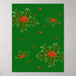 Weihnachts Holly Poster