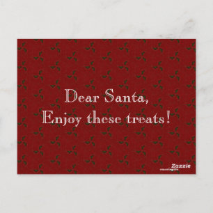 Weihnachts Holly Postkarte