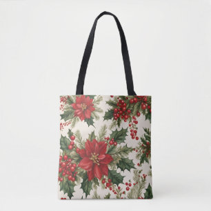 Weihnachts-Holly & Red Berries-Tasche