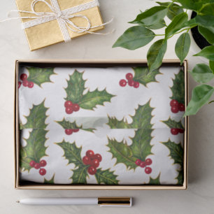 Weihnachts-Holly Seidenpapier