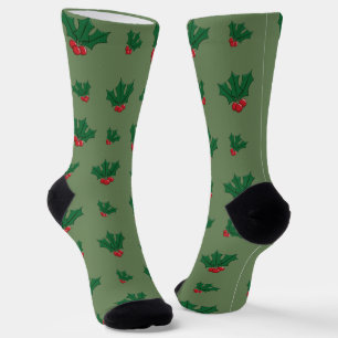 Weihnachts Holly Socken