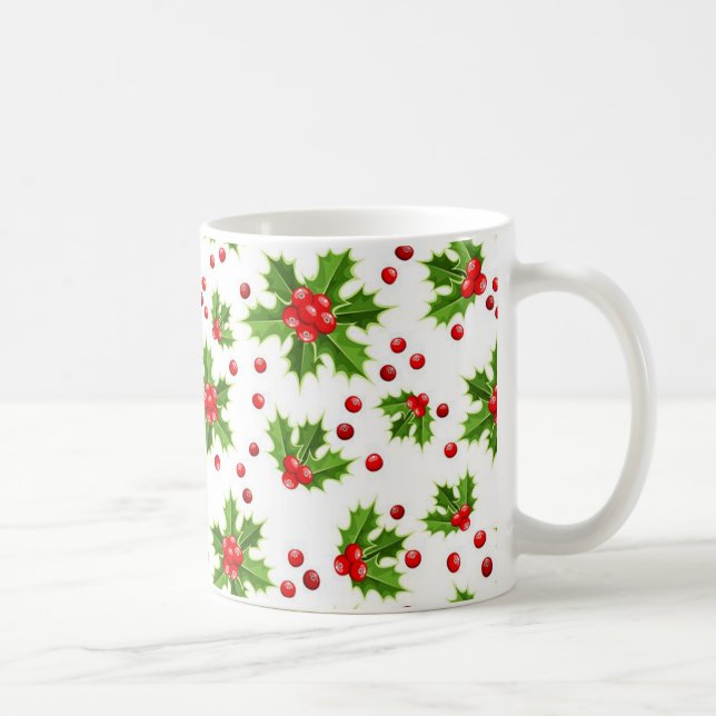Weihnachts-Holly-Tasse Kaffeetasse (Rechts)