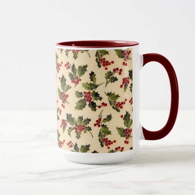 Weihnachts-Holly-Tasse Tasse (Rechts)