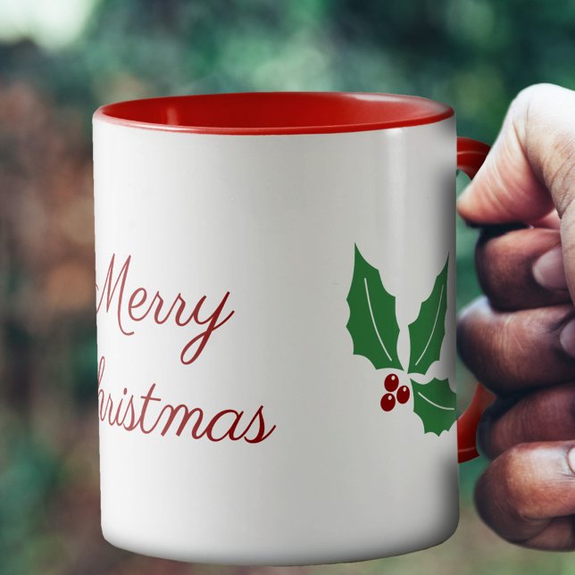 Weihnachts-Holly-Tasse Tasse (Christmas Holly Mug)