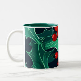 Weihnachts Holly Zweifarbige Tasse