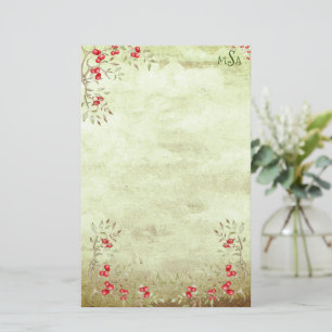 Weihnachts-Holunder Persönliche Schriftart Rustika Briefpapier