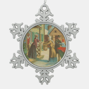 Weihnachts-Homecoming Schneeflocken Zinn-Ornament