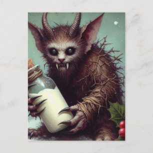 Weihnachts-Horror Krampus Kitty Fairy Spooky Postkarte