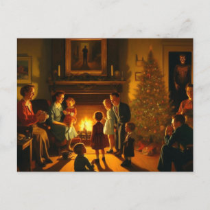 Weihnachts-Horror Retro Vintag Postkarte