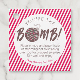 Weihnachts-Hot-Chocolate-Bomb-Geschenketiketten Geschenkanhänger