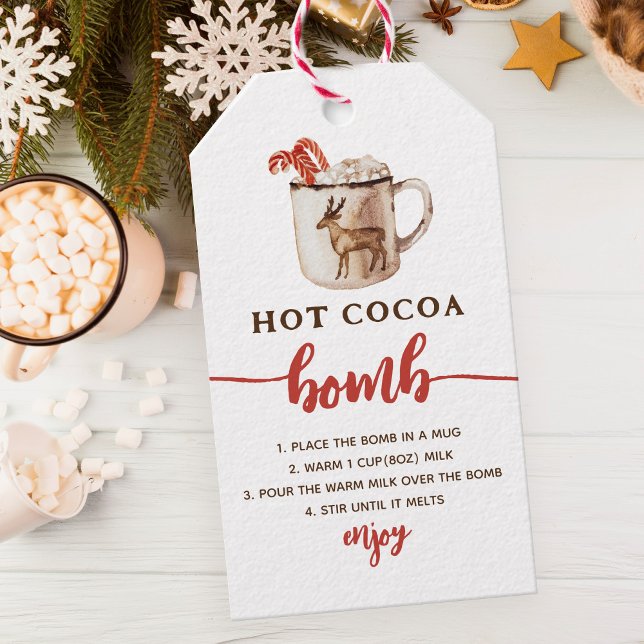 Weihnachts Hot Cocoa Bomb Schokolade Liebesmarken Geschenkanhänger (Von Creator hochgeladen)