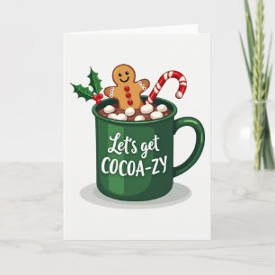 Weihnachts Hot Cocoa Gingerbrot Candy Cane Card Karte
