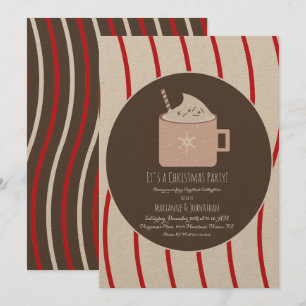 Weihnachts Hot Cocoa Party Candy Cane Kraft Einladung