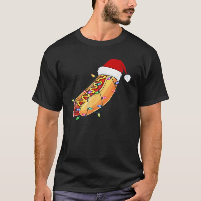 Weihnachts Hot Dog Lover Xmas Hotdogs Hot Dog Stan T-Shirt (Vorderseite)