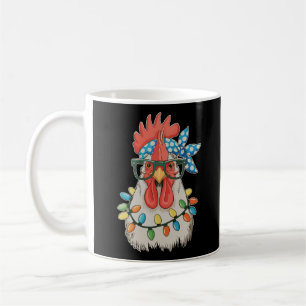 Weihnachts Huhn Xmas Lichter Bauernhof Familie Kaffeetasse