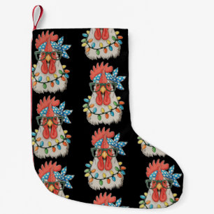 Weihnachts Huhn Xmas Lichter Bauernhof Familie Kleiner Weihnachtsstrumpf