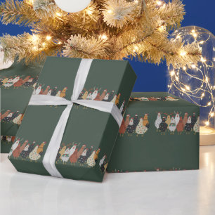 Weihnachts-Hühnerfarm-Lichter Geschenk für Tierlie Geschenkpapier