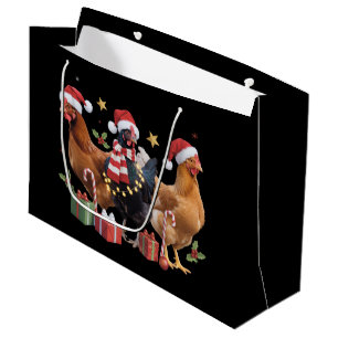 Weihnachts-Hühnerliebhaber-Geschenk Hühner Feierta Große Geschenktüte