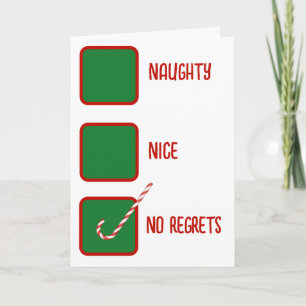 Weihnachts-Humor Unartig oder Artig Kontrollkästch Karte