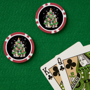 Weihnachts-Hund-Baum - Niedliche Fröhliche Weihnac Pokerchips