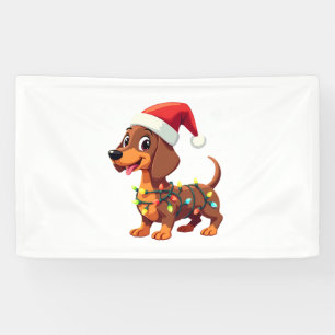 Weihnachts Hund Dachshund Nikolaus Weihnachten Wie Banner