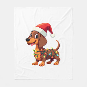 Weihnachts Hund Dachshund Nikolaus Weihnachten Wie Fleecedecke