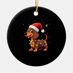 Weihnachts Hund Dachshund Nikolaus Weihnachten Wie Keramik Ornament