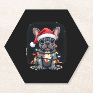 Weihnachts-Hund Französisch Bulldog Xmas Frenchie Untersetzer