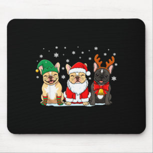 Weihnachts Hund Französische Bulldogge Xmas Hundel Mousepad